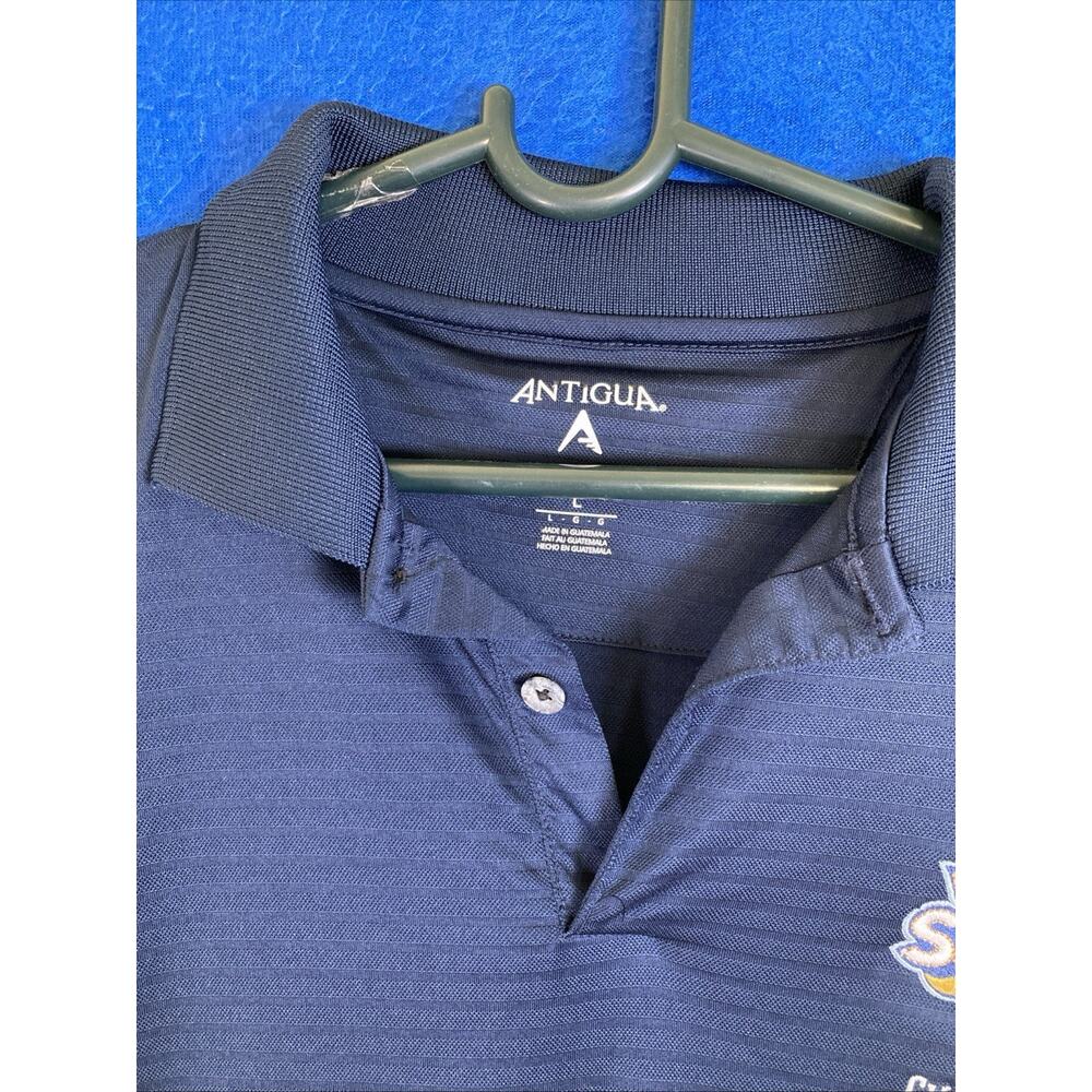 New York Yankees 2009 World Series Champions Antigua Polo Shirt Men's Large Blue - Picture 5 of 14